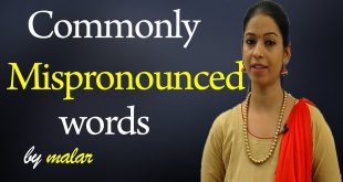 Commonly mispronounced words Learn English through Tamil