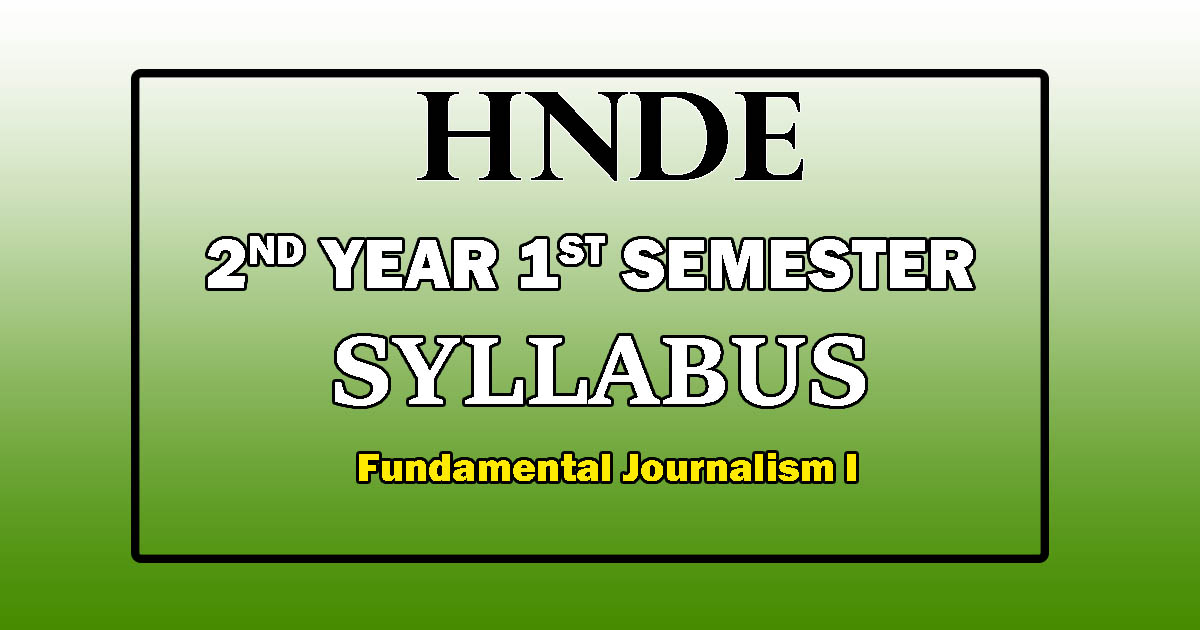 Fundamental Journalism I hnde