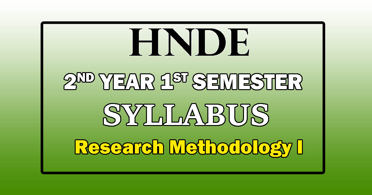Research Methodology I hnde