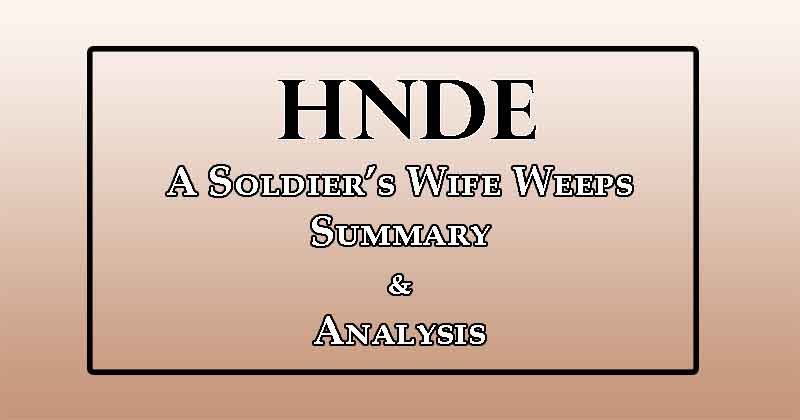 A Soldier’s Wife Weeps