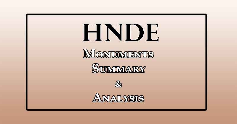 Monuments Poem Summary