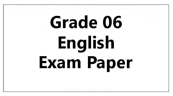 grade 6 english exam paper
