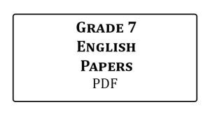 Grade 7 English 1st | 2nd & 3rd Term Test Papers Free PDF