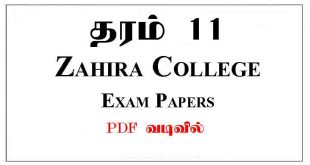 grade 11 zahira college exam papers
