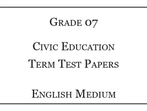 Grade 7 Civics Term Test Papers English Medium