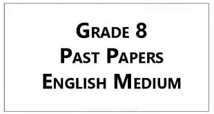 Grade 8 past papers english medium