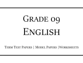 Grade 9 English Term Test Papers