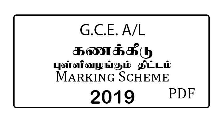 2019 al accounting marking scheme tamil medium