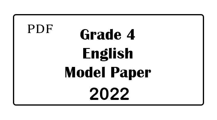 Grade 4 english exam paper