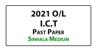 2021 (2022) O/L ICT Past Paper Sinhala Medium