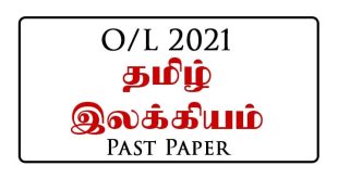 2021 (2022) O/L Tamil Literature Past Paper PDF