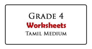 Grade 4 Worksheets Tamil Medium