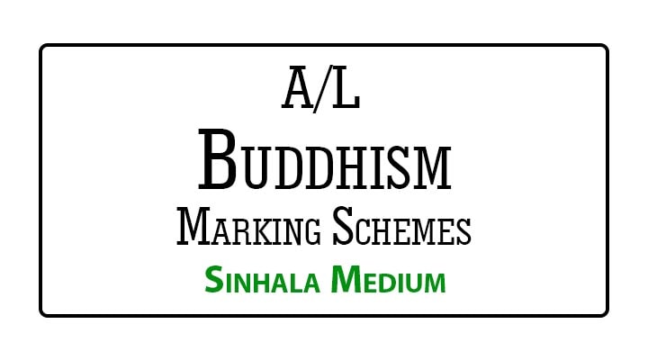 A/L Buddhism Marking Scheme Sinhala Medium