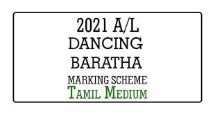 2021 AL Dancing (Bharatha) Marking Scheme Tamil Medium