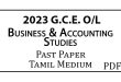 2022 (2023) OL Business Studies Past Paper Tamil Medium