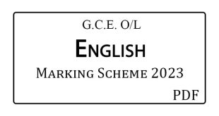 2022 (2023) O/L English Marking Scheme