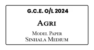 2024 O/L Agriculture Model Papers Sinhala Medium