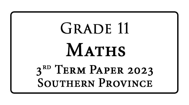 Grade 11 Maths 3rd Term Paper SP 2023 Tamil Medium