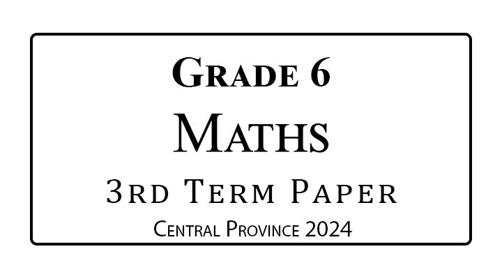 Grade 6 Maths 3rd Term Paper CP 2023 | Sinhala Medium