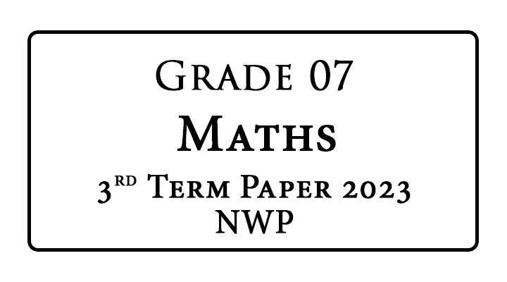 Grade 7 Maths 3rd Term Paper NWP 2023 Tamil Medium