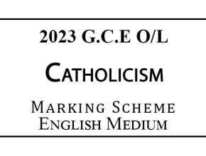 2023 O/L Catholicism Marking Scheme English Medium