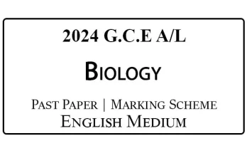 2024 A/L Biology Past Paper & Marking Scheme English Medium