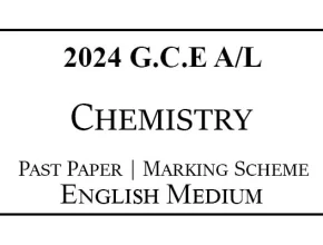 2024 A/L Chemistry Past Paper & Marking Scheme English Medium