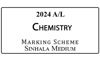 2024 AL Chemistry Marking Scheme Sinhala Medium