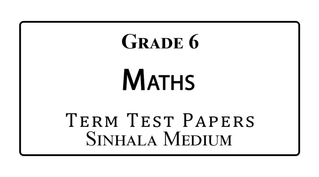grade 6 maths sinhala medium