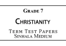 Grade 7 Christianity Term Test Papers Sinhala Medium