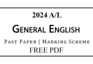 2024 A/L General English Past Paper | Marking Scheme