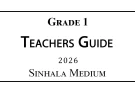Grade 1 Teachers Guide Sinhala Medium 2026