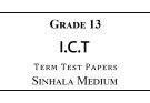 Grade 13 ICT Term Test Papers Sinhala Medium