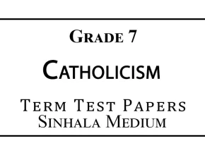 Grade 7 Catholic Term Test Papers Sinhala Medium