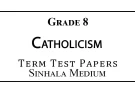 Grade 8 Catholicism Term Test Papers Sinhala Medium