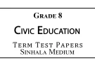 Grade 8 Civics Term Test Papers Sinhala Medium