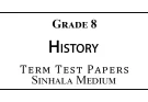 Grade 8 History Term Test Papers Sinhala Medium