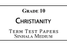 Grade 10 Christianity Term Test Papers Sinhala Medium