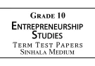 Grade 10 Entrepreneurship Studies Papers Sinhala Medium
