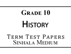 Grade 10 History Term Test Papers Sinhala Medium