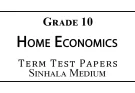 Grade 10 Home Economics Term Test Papers Sinhala Medium