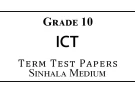 Grade 10 ICT Term Test Papers Sinhala Medium
