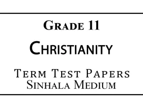 Grade 11 Christianity Term Test Papers Sinhala Medium