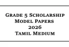2026 Grade 5 Scholarship Model Papers Tamil Medium