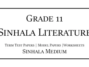 Grade 11 Sinhala Literature Term Test Papers