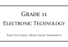 Grade 11 Electronic Technology Papers
