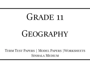 Grade 11 Geography Term Test Papers