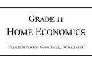 Grade 11 Home Economics Term Test Papers Sinhala Medium