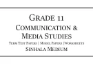 Grade 11 Communication & Media Term Test Papers Sinhala Medium