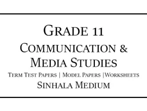 Grade 11 Communication & Media Term Test Papers Sinhala Medium
